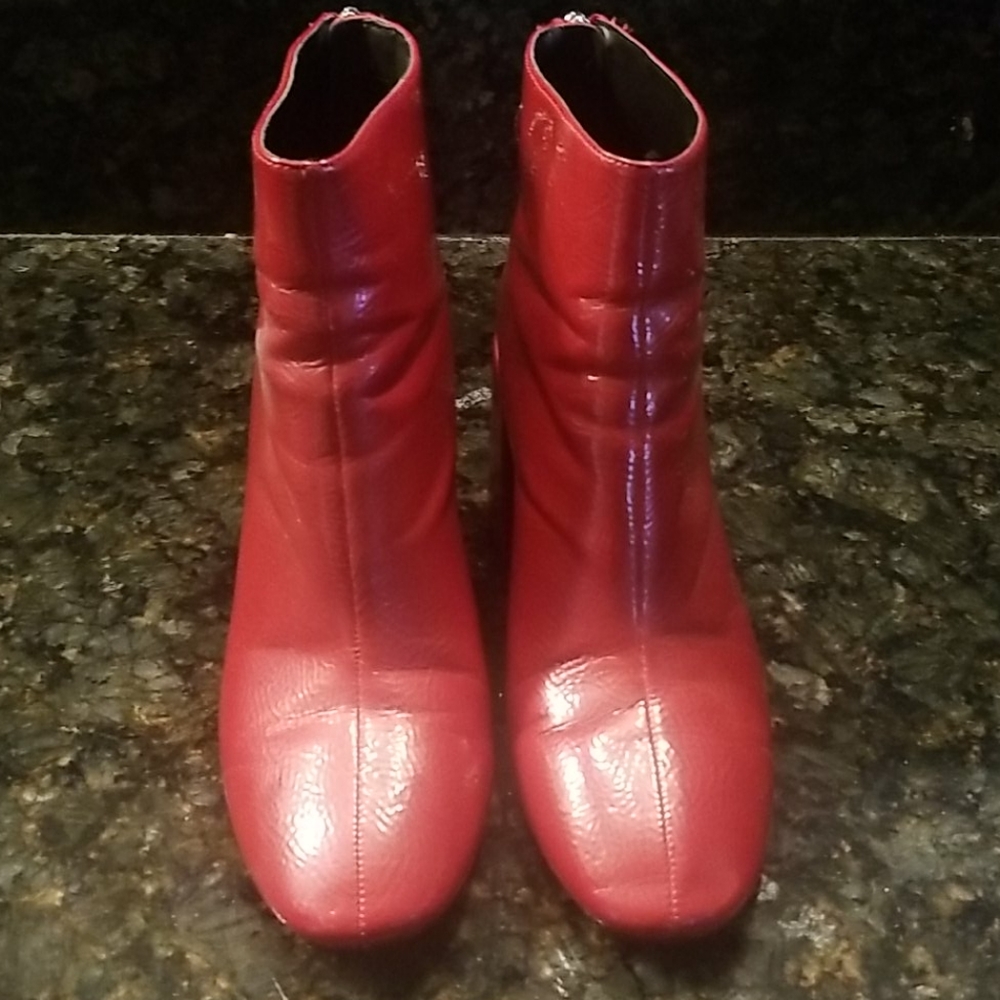 red zara boots